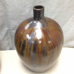 RED GREY CERAMIC VASE
