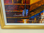 GOLD FRAME COLORFUL STREET SCENE