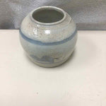 CREAM BLUE CERAMIC VASE