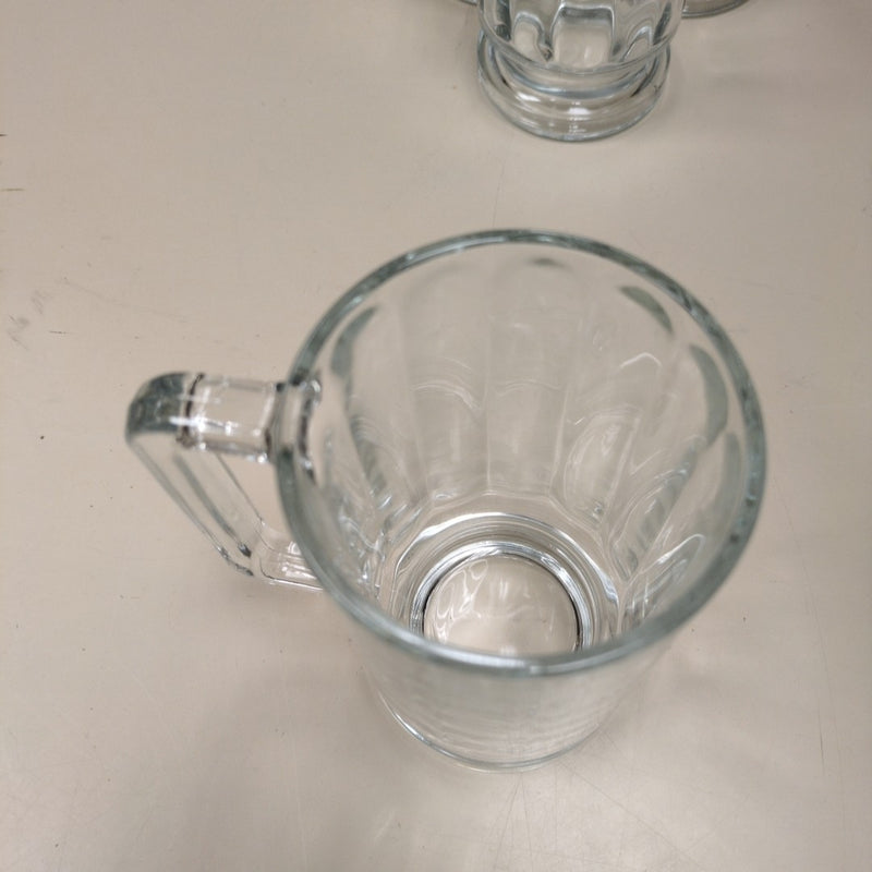 SET OF 4 CLEAR BEER MUGS