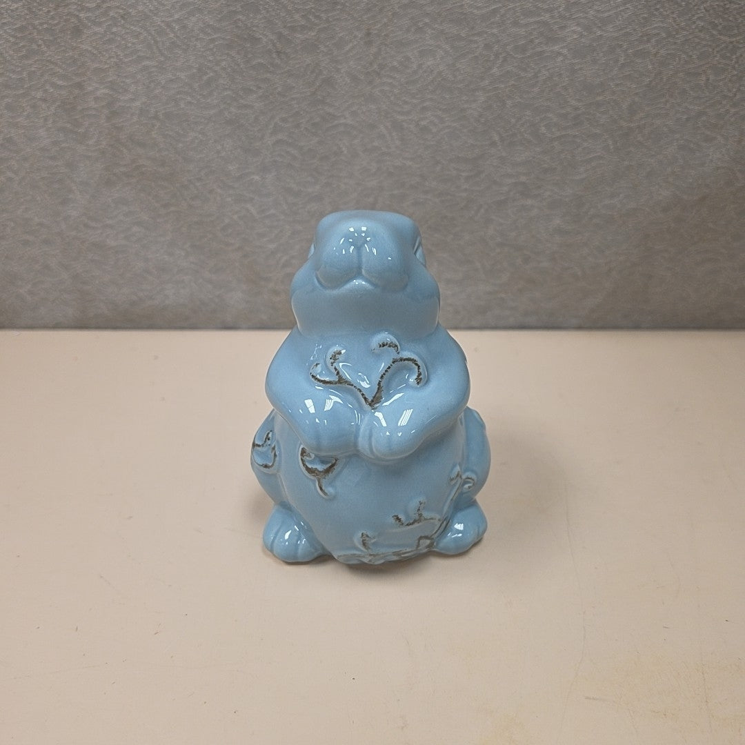 BLUE CERAMIC RABBIT – onemoretimeetc