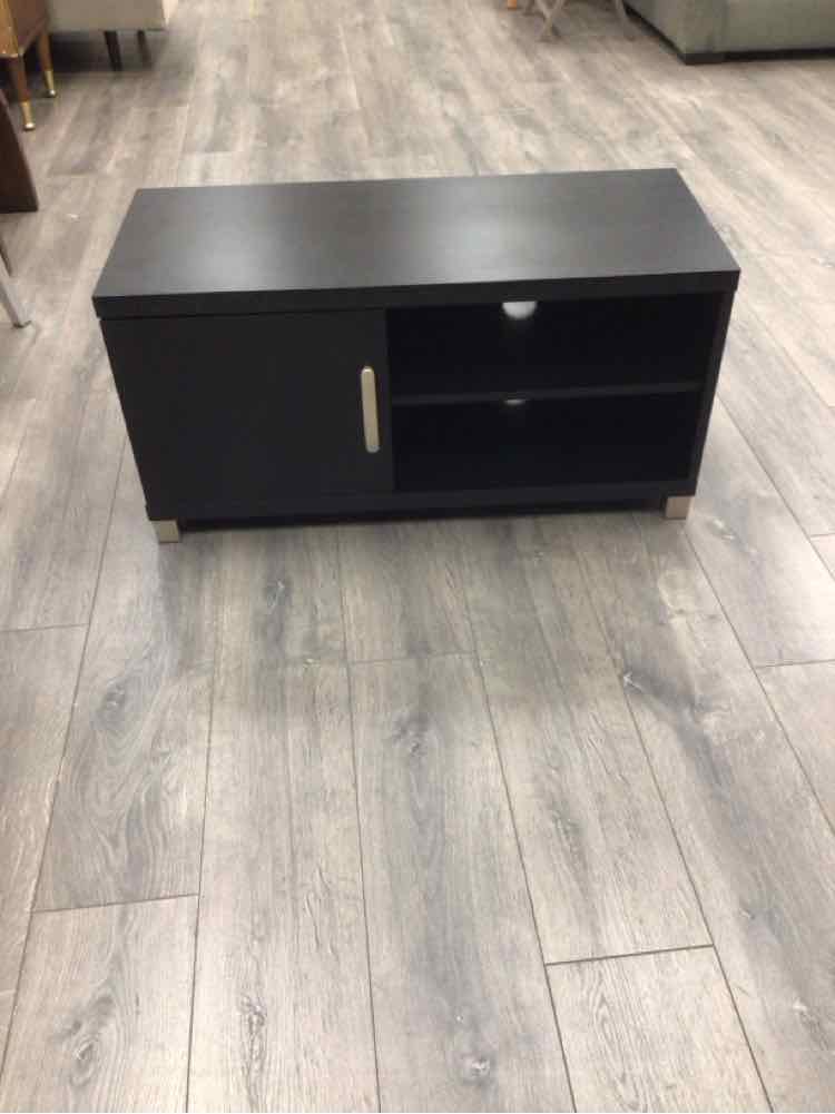 BLACK TV STAND W/1 DRAWER