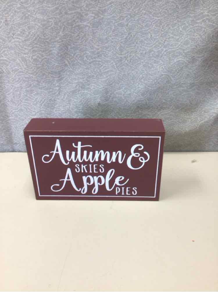 "AUTUMN SKIES" SIGN