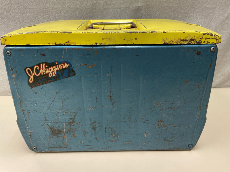 VINTAGE BLUE YELLOW J C HIGGINS COOLER