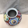 PURPLE BLUE FLORAL ASIAN VASE