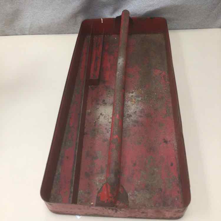 RED METAL TOOL TRAY