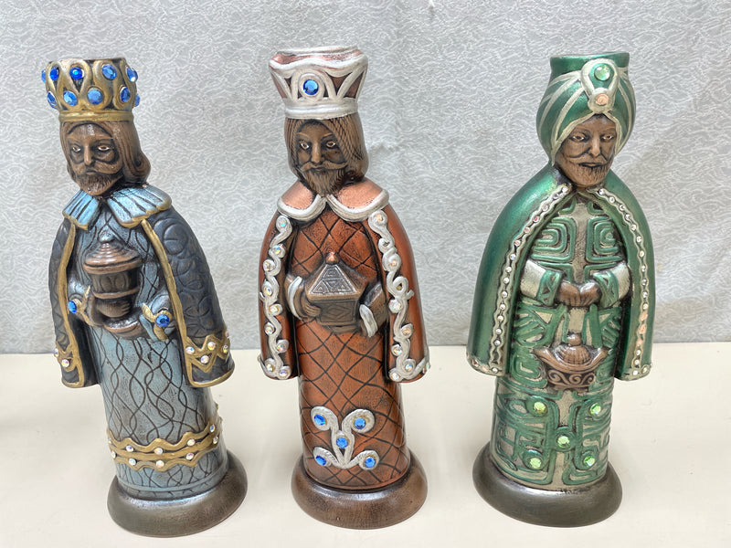 3 KINGS CERAMIC CANDLE HOLDERS
