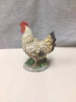 WHITE ROOSTER STATUE
