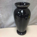 BLACK VASE W/BERRY PAINTING