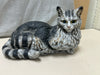 BLACK GREY CERAMIC CAT