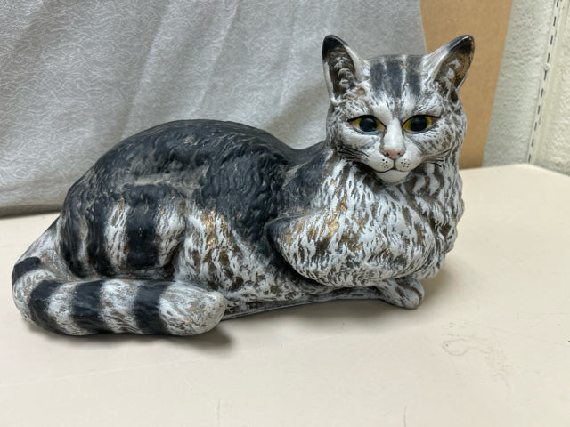 BLACK GREY CERAMIC CAT