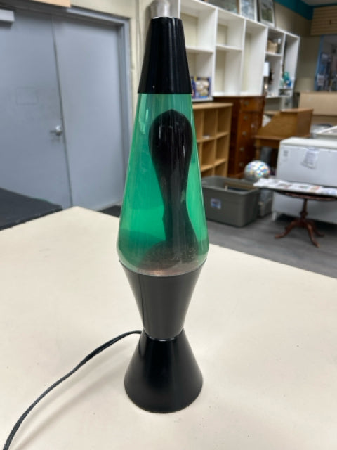 GREEN GLASS LAVA LAMP