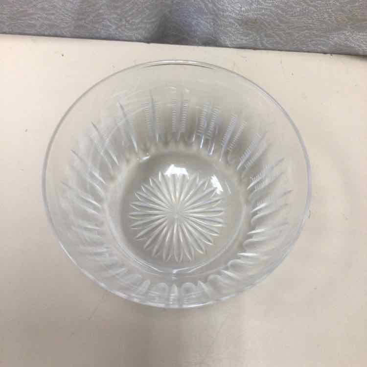 CLEAR PRESSED GLASS BOWL