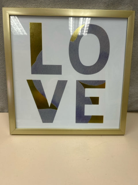 "LOVE" GOLD AND SILVER PRINT