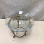 2 PIECE GOLD/GLASS BOWL