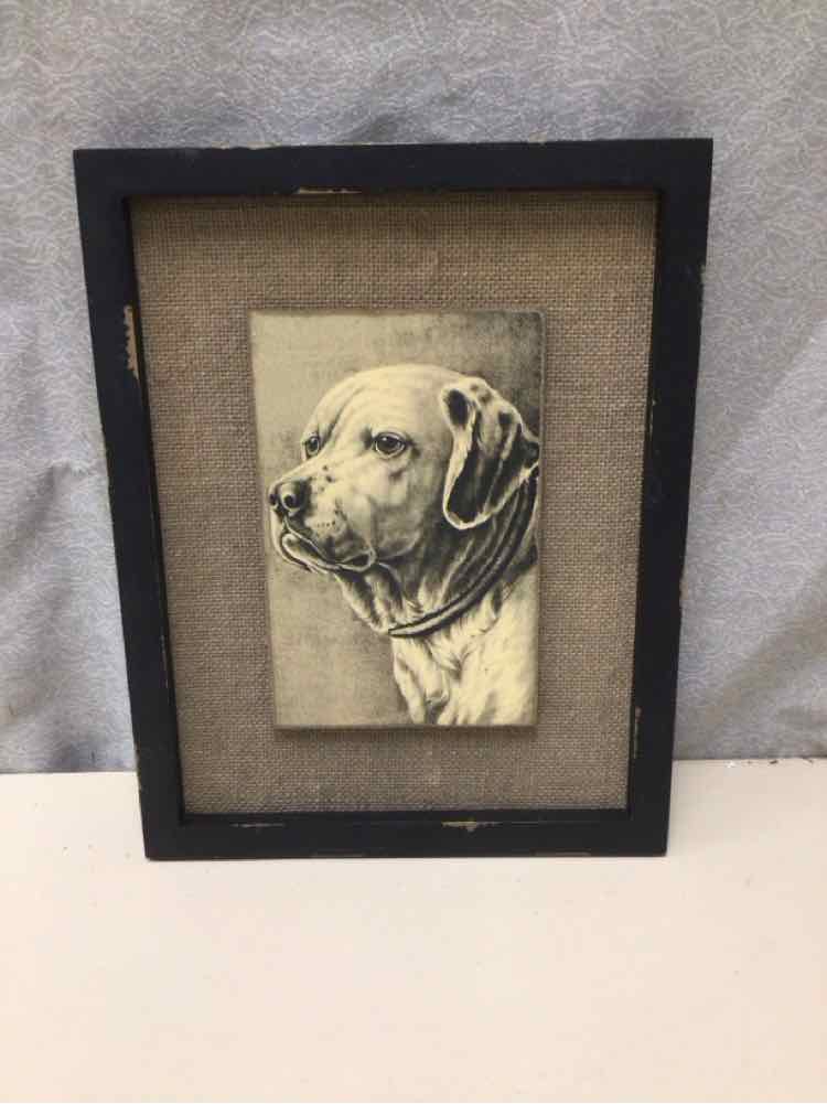 FRAMED LABRADOR RETRIEVER ART
