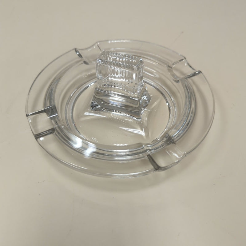 ROUND CLEAR CIGAR ASHTRAY