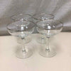 5 SILVER RIM COUP GLASSES