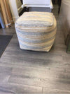 WOVEN FABRIC CUBE OTTOMAN