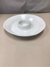 WHITE SNACK SERVING PLATTER