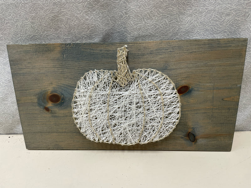 WOOD PUMPKIN W/WEAVE