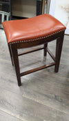 2 RED/BROWN STOOLS