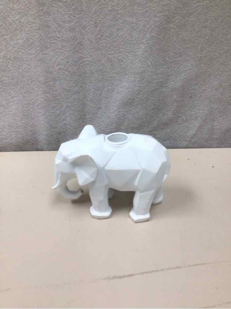 WHITE ELEPHANT CANDLE STAND