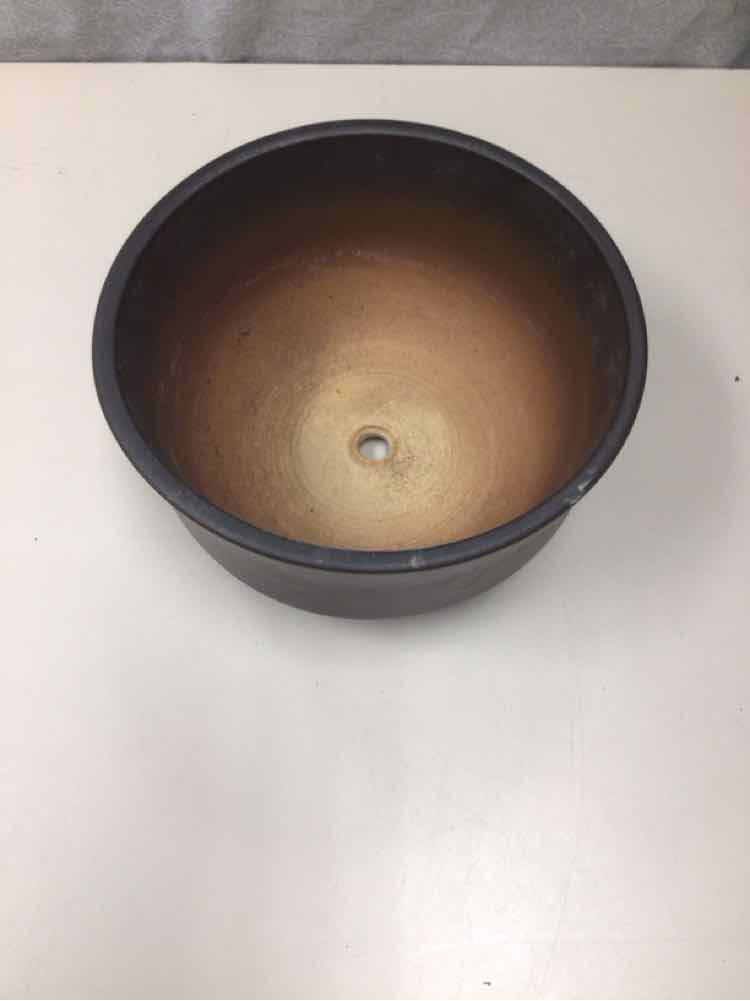 DARK BROWN CERAMIC PLANTER