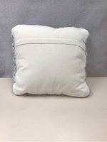 GRAY CROCHETED THROW PILLOW