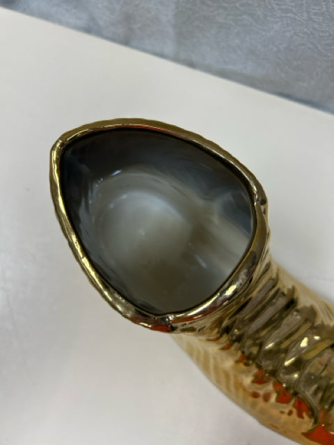 GOLD CERAMIC SHOE PLANTER