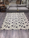 GREY/WHITE DIAMOND DESIGN RUG
