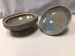 HANDMADE TEXTURED DISH W/LID