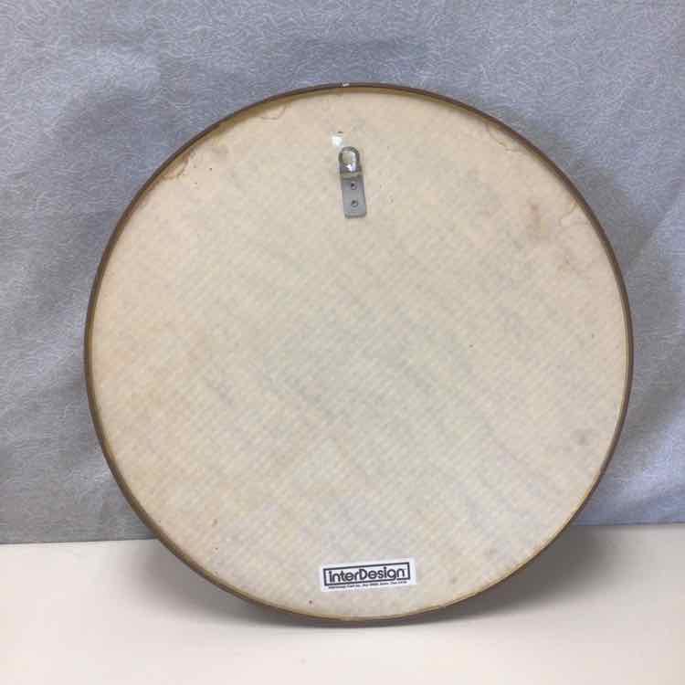 VINTAGE BROWN ROUND MIRROR