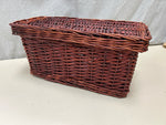 RED WEAVE BASKET W/LID