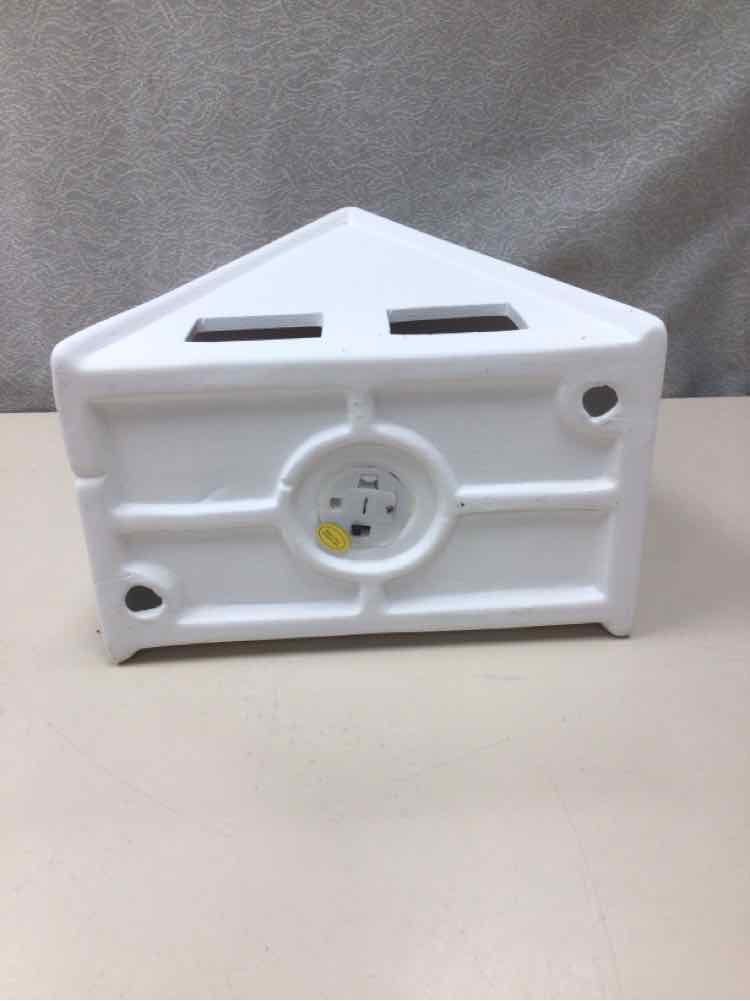 WHITE CERAMIC A-FRAME TEALIGHT HOLDER