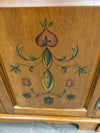 WOOD PAINTED CABINET W/2 TIER TOP