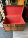 VINTAGE WOOD LEATHER TRUNK