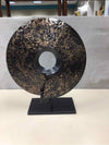 MODERN DECORATIVE TEXTURED ROUND SCULPTURE