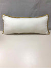 CREAM W/GOLD TRIM FLOWER PILLOW