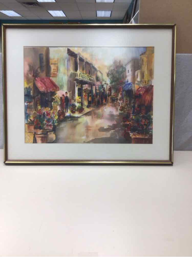 MULTI-COLOR STREET WATERCOLOR PIC