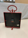 DIST RED METAL MANTLE CLOCK