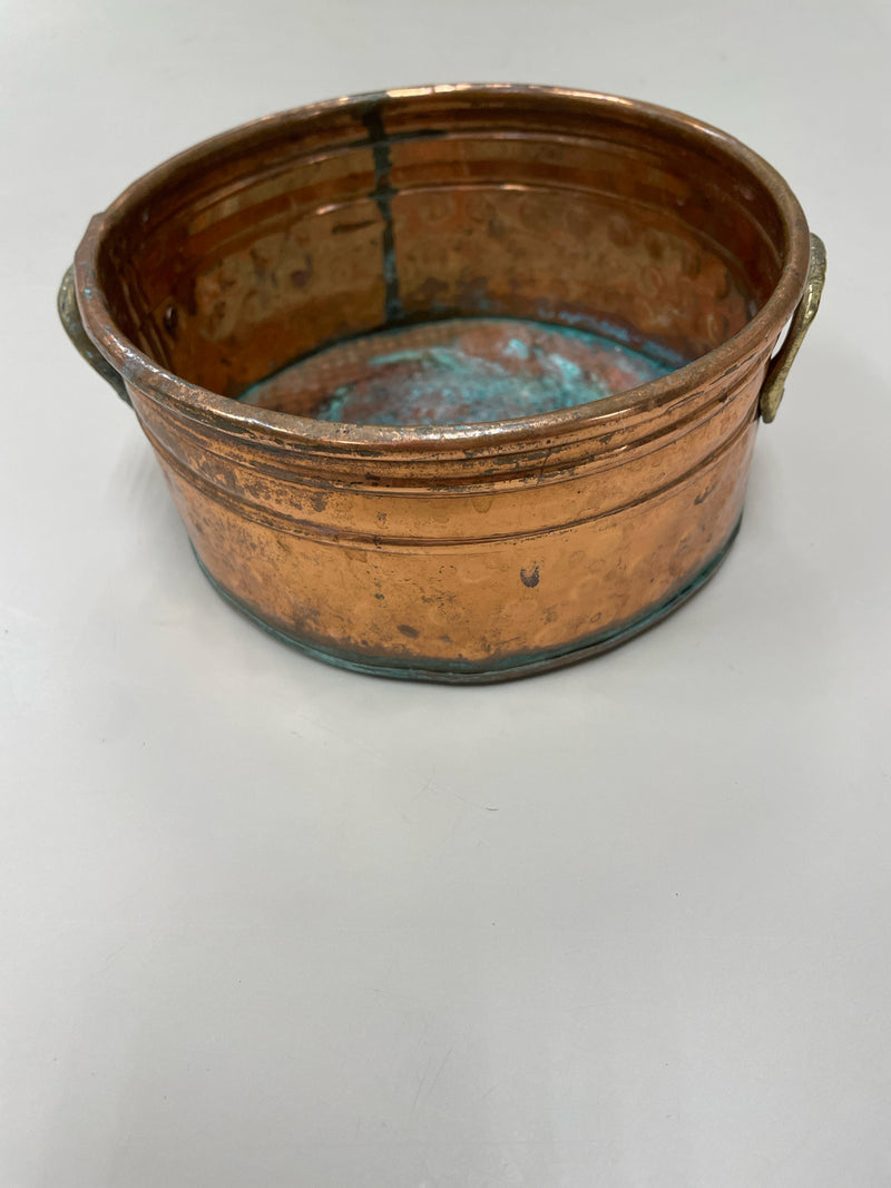 COPPER BOWL W HANDLES