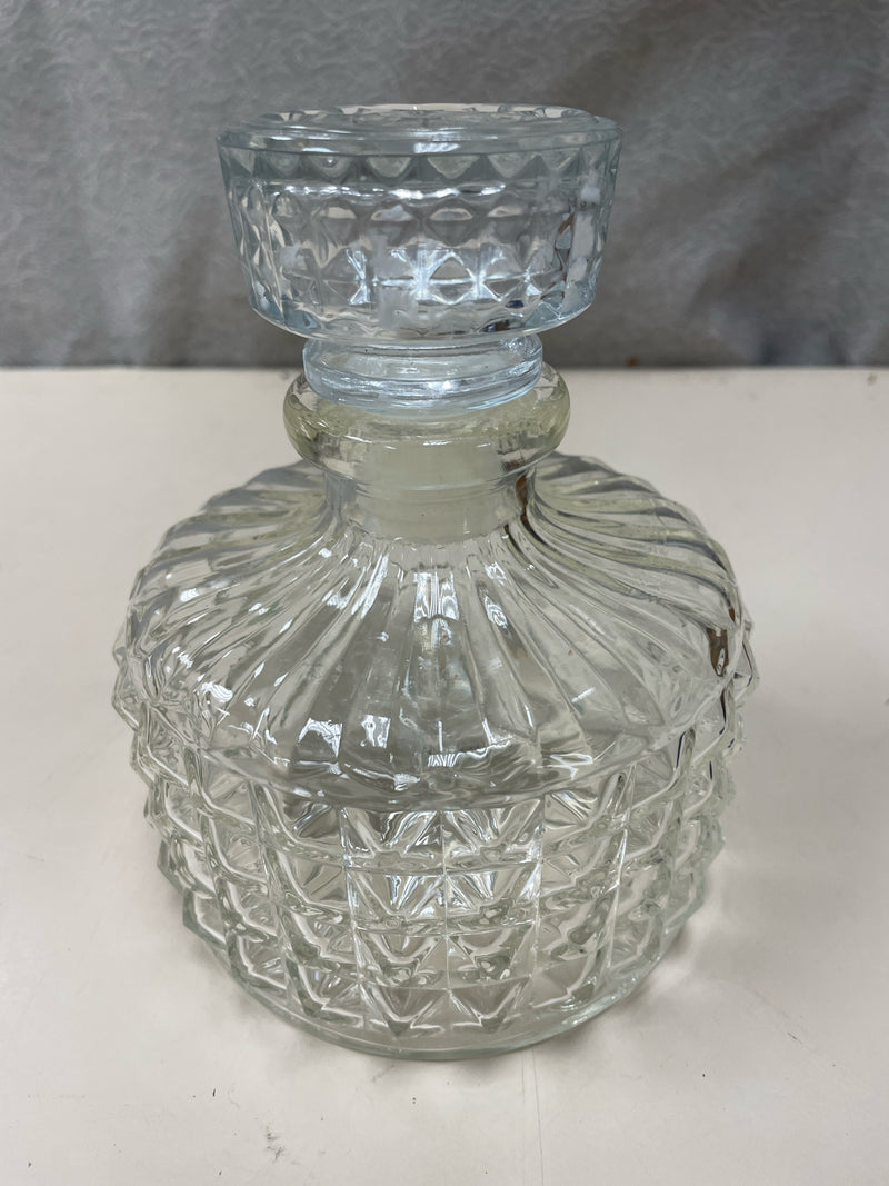 PRESSED GLASS DECANTER