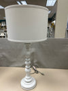 WHITE BASE WHITE SHADE LAMP