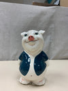 BLUE/BEIGE CERAMIC PIGGY BANK