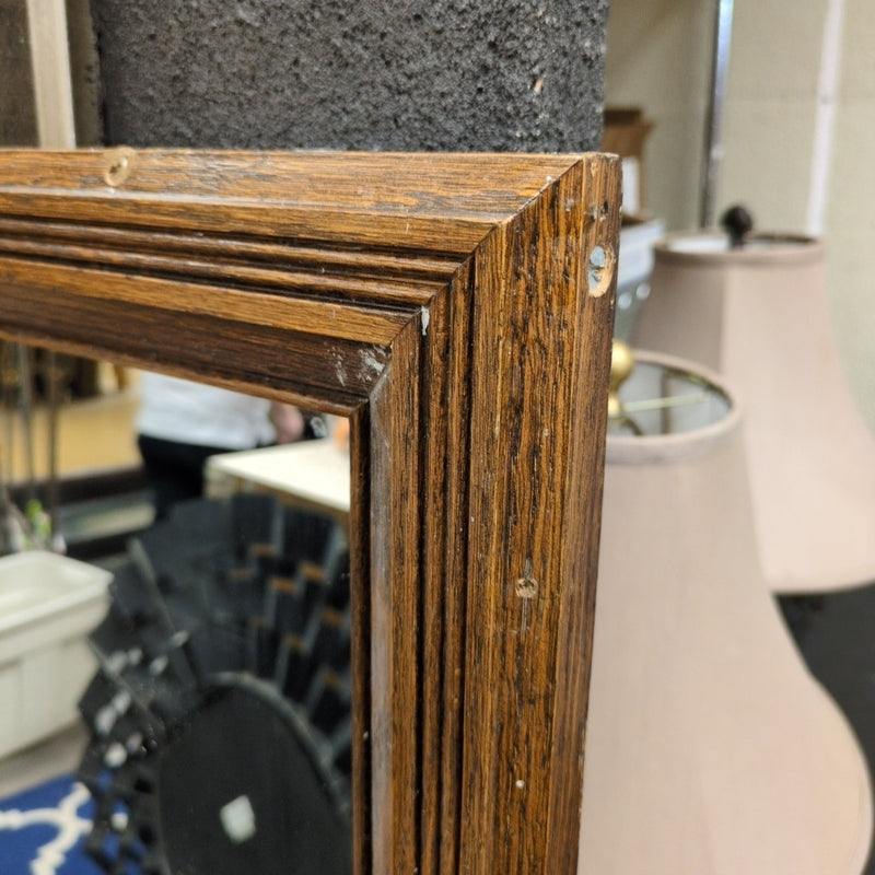 LARGE WOOD FRAME MIRROR