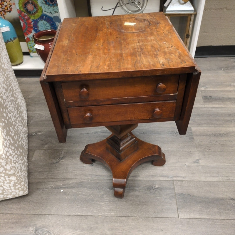 WOOD DROP LEAF SIDE TABLE