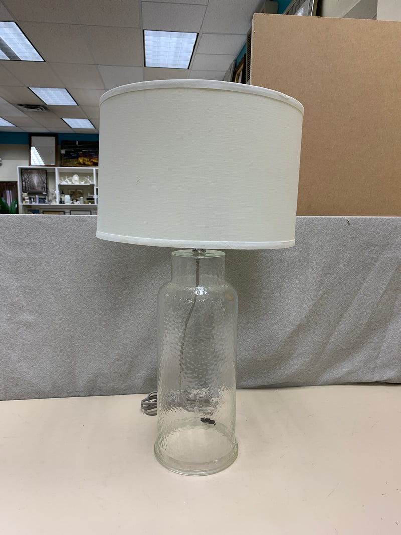 DAPPLED CLEAR GLASS LAMP