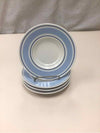 4 VINTAGE BLUE/BROWN MUGS
