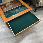 GLASS TOP SHADOWBOX COFFEE TABLE